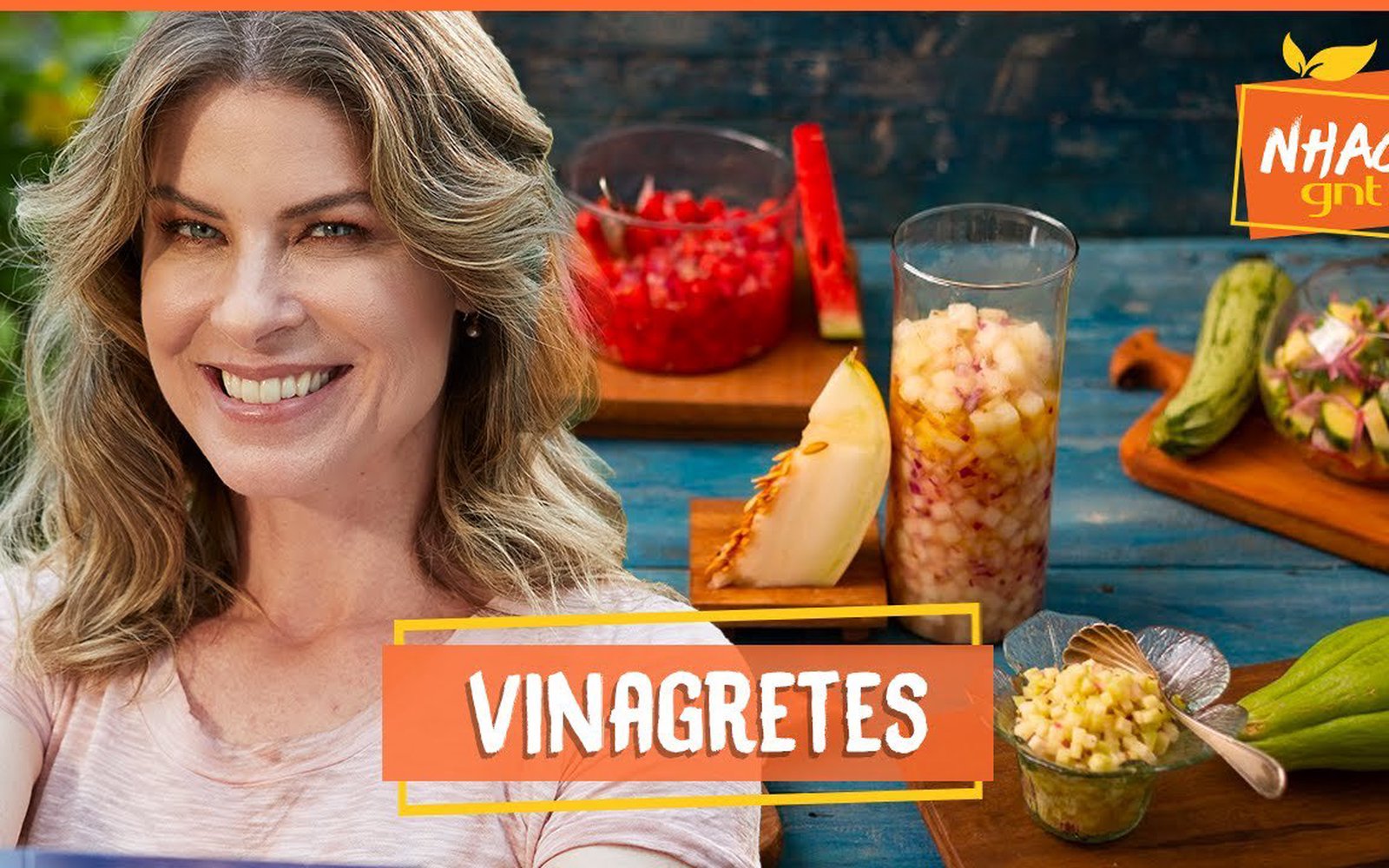6 tipos de vinagretes: abobrinha, pepino, chuchu, melancia, melão e abóbora
