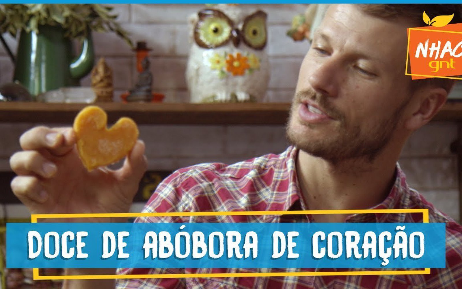 Doce de abóbora em formato de coração