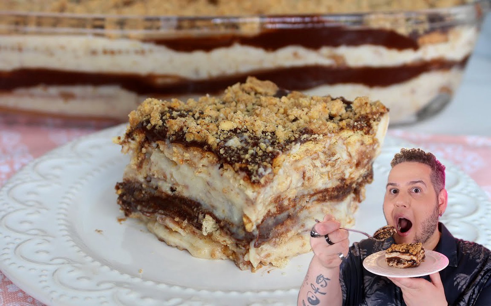 Pavê de Paçoca com Chocolate