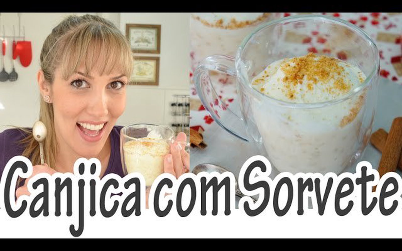 Canjica com Sorvete de Leite Condensado