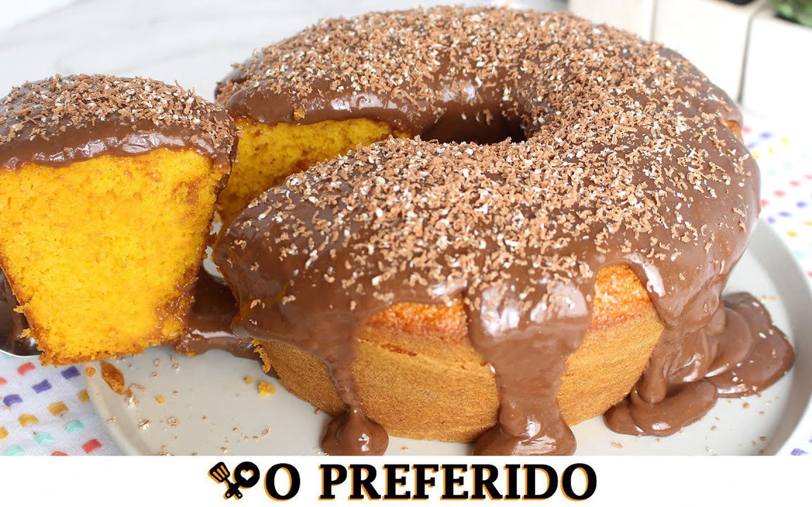 Bolo de Cenoura com Cobertura de Brigadeiro