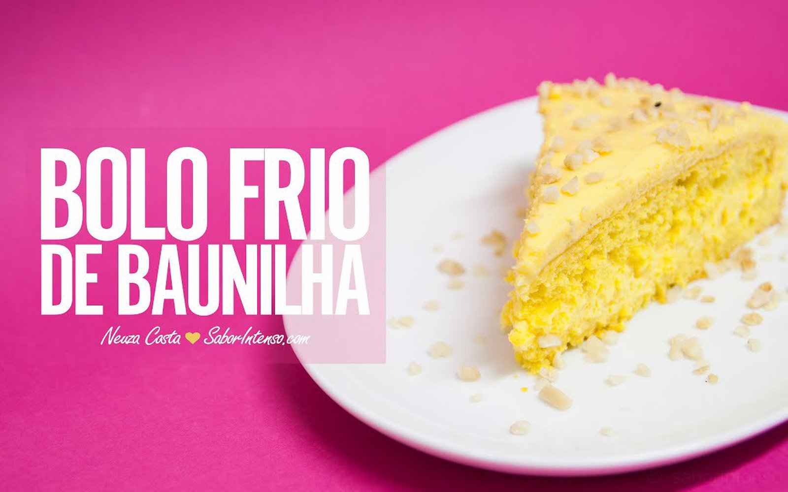 Bolo Frio de Baunilha