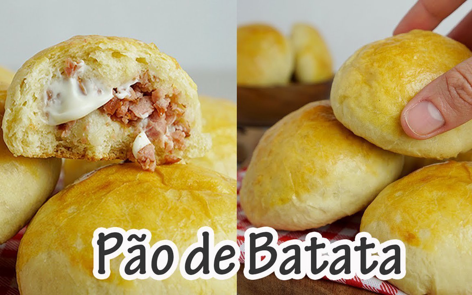 Pão de Batata Recheado com Calabresa