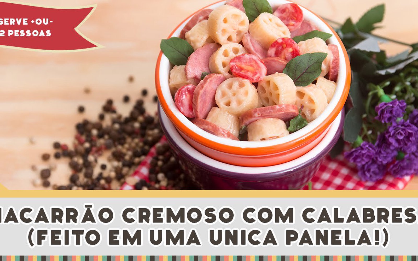 Macarrão Cremoso com Calabresa