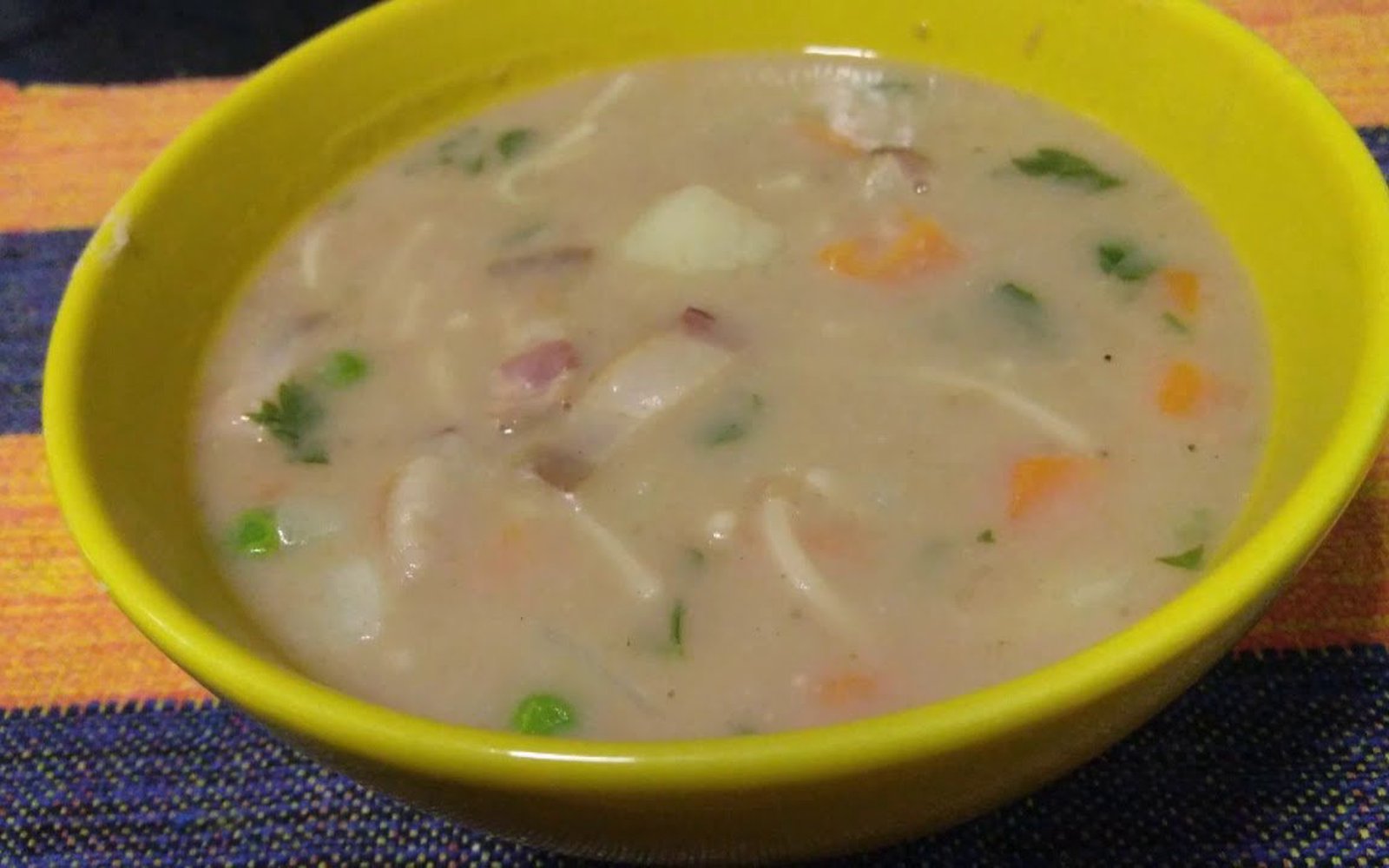 Sopa de feijão deliciosa