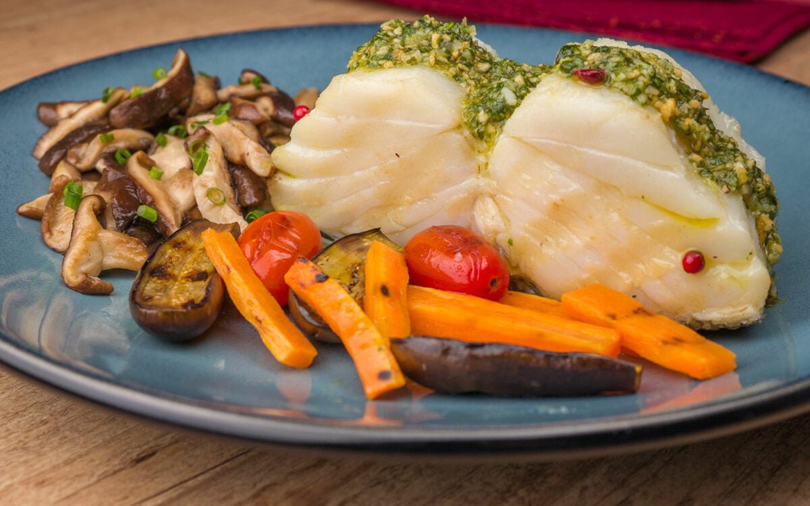 Bacalhau com Pesto de Coentro