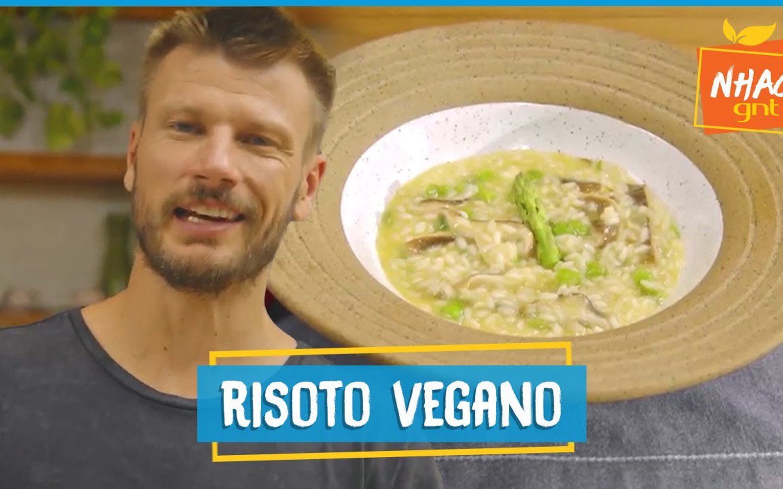 Risoto de Aspargo com Cogumelo Vegano