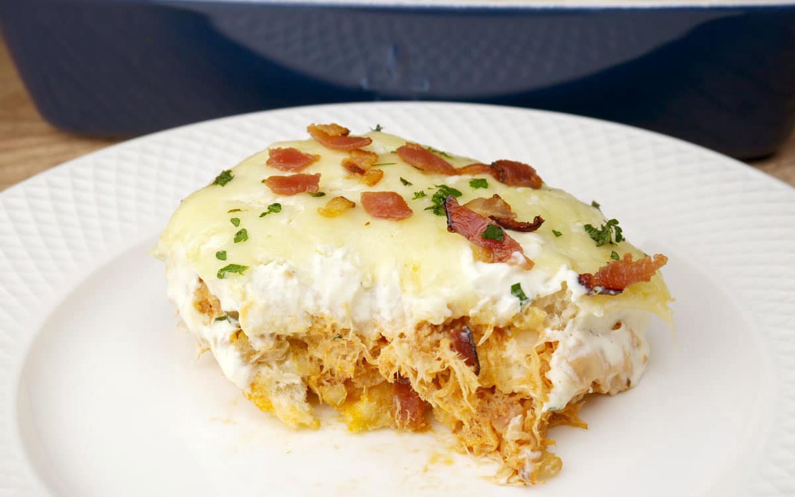 Sanduíche de Forno de Frango com Bacon