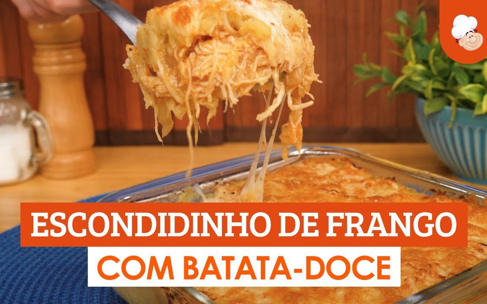 Escondidinho de frango com batata-doce