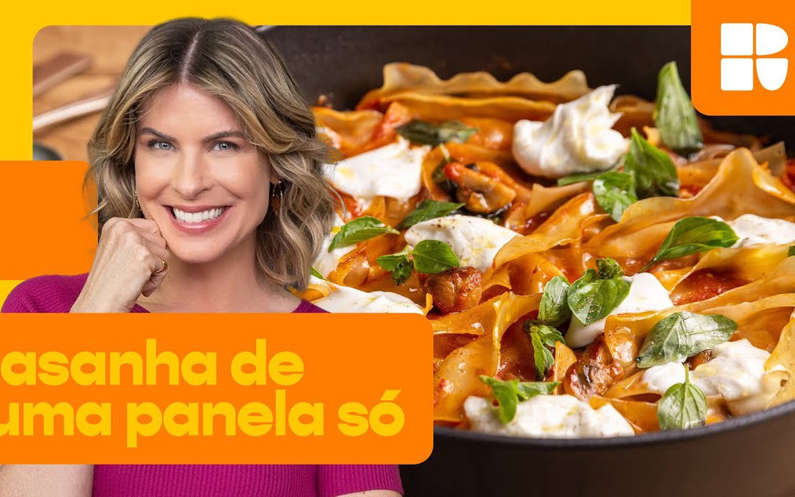 Lasanha Rápida com Ragu de Cogumelo em Uma Panela Só