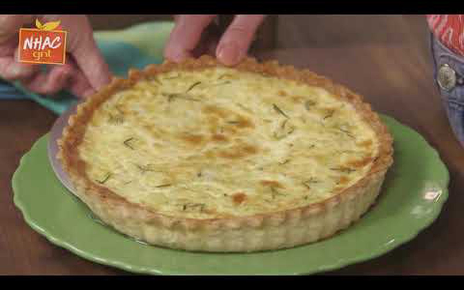 Quiche de alho-poró com alecrim