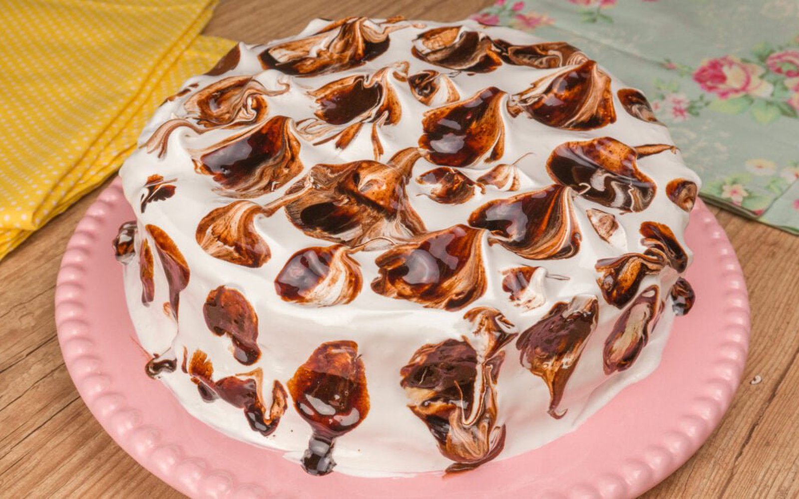 Bolo de Creme com Marshmallow