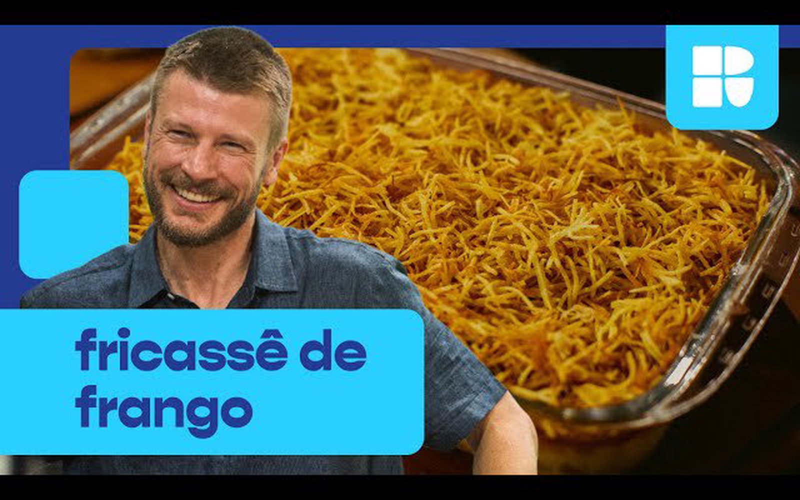 Fricassê de frango com purê de mandioquinha