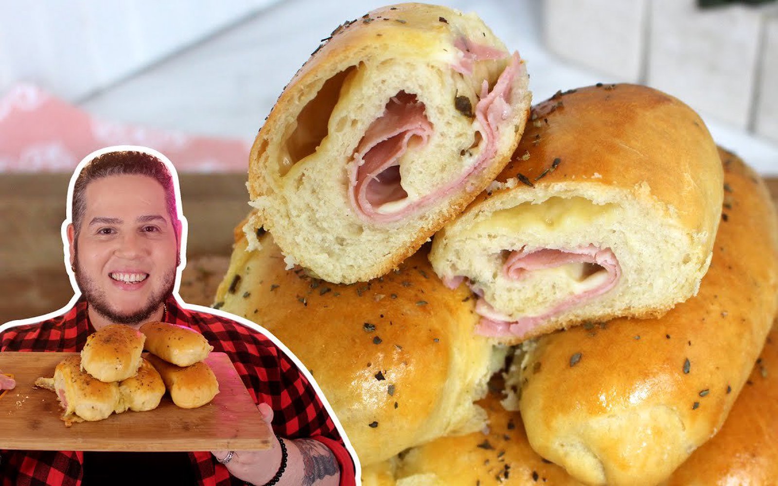Enroladinho de Presunto e Queijo