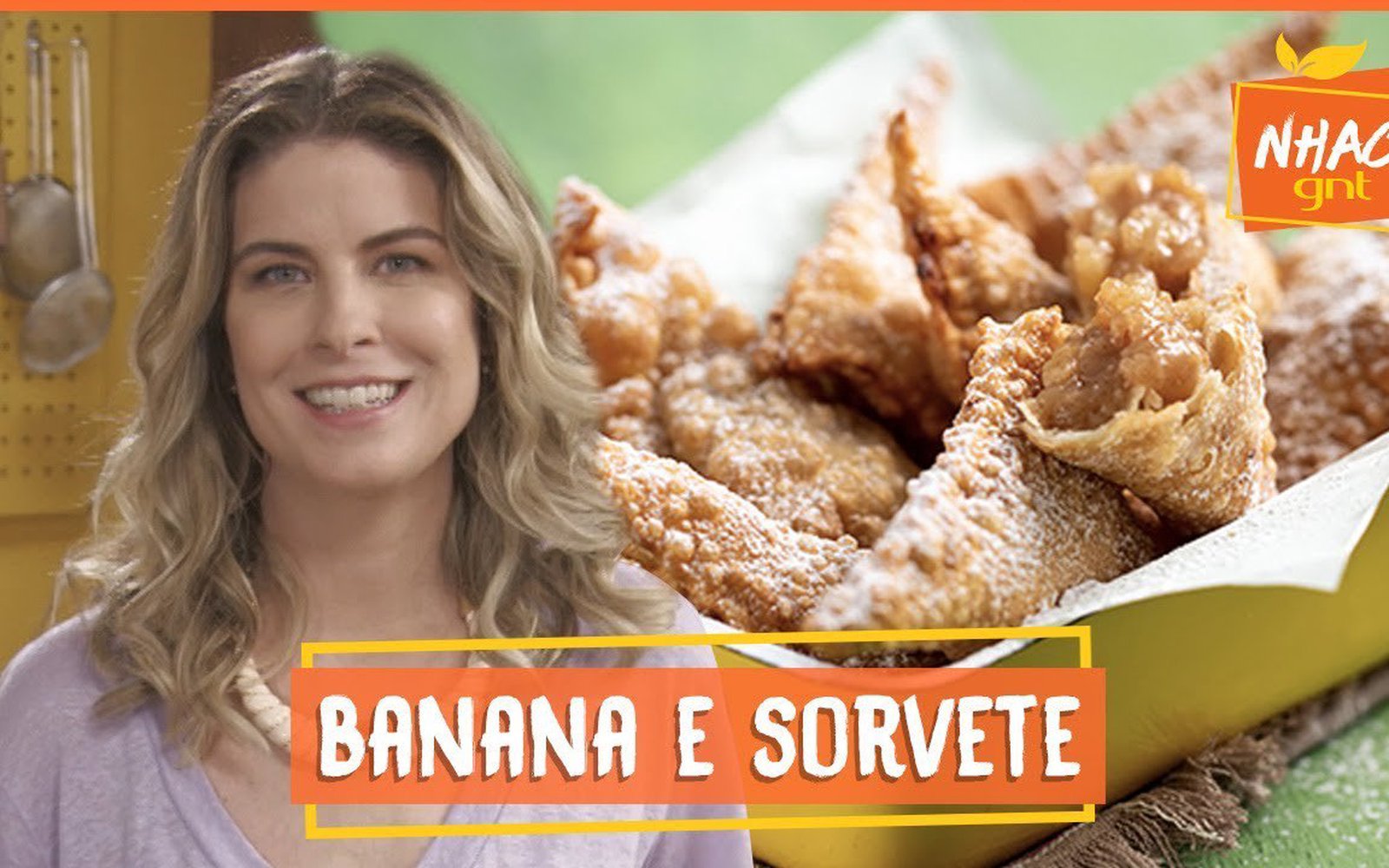 Pastel de banana com sorvete