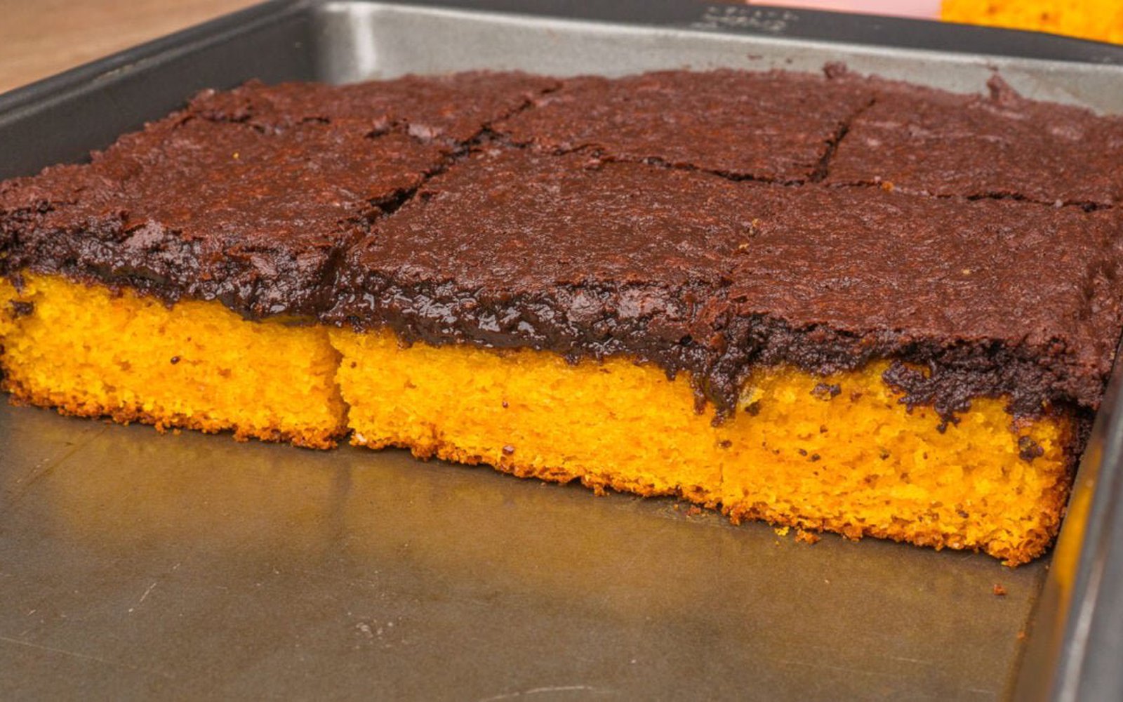 Bolo de Cenoura com Brownie