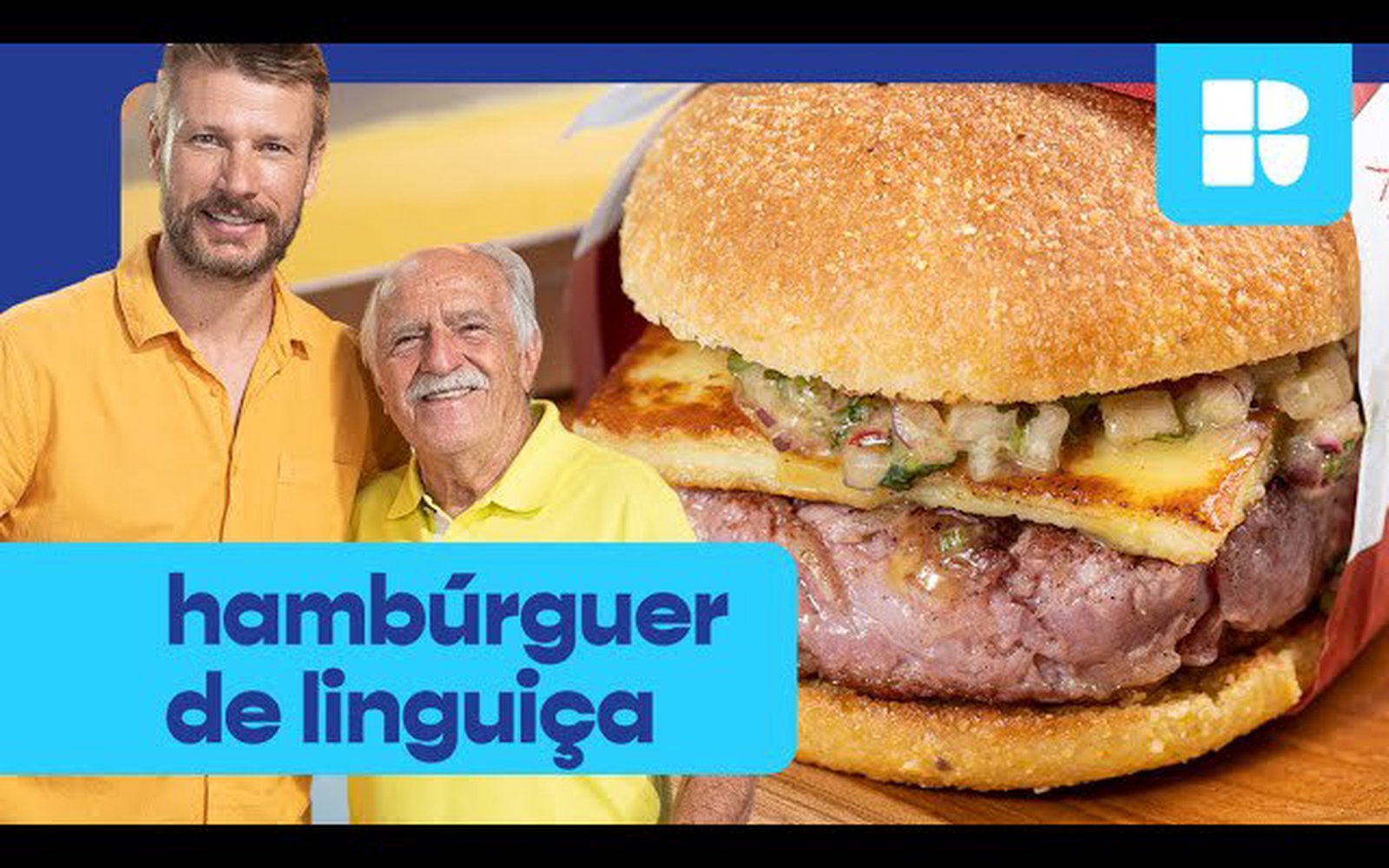 Hambúrguer de linguiça com vinagrete de abacaxi