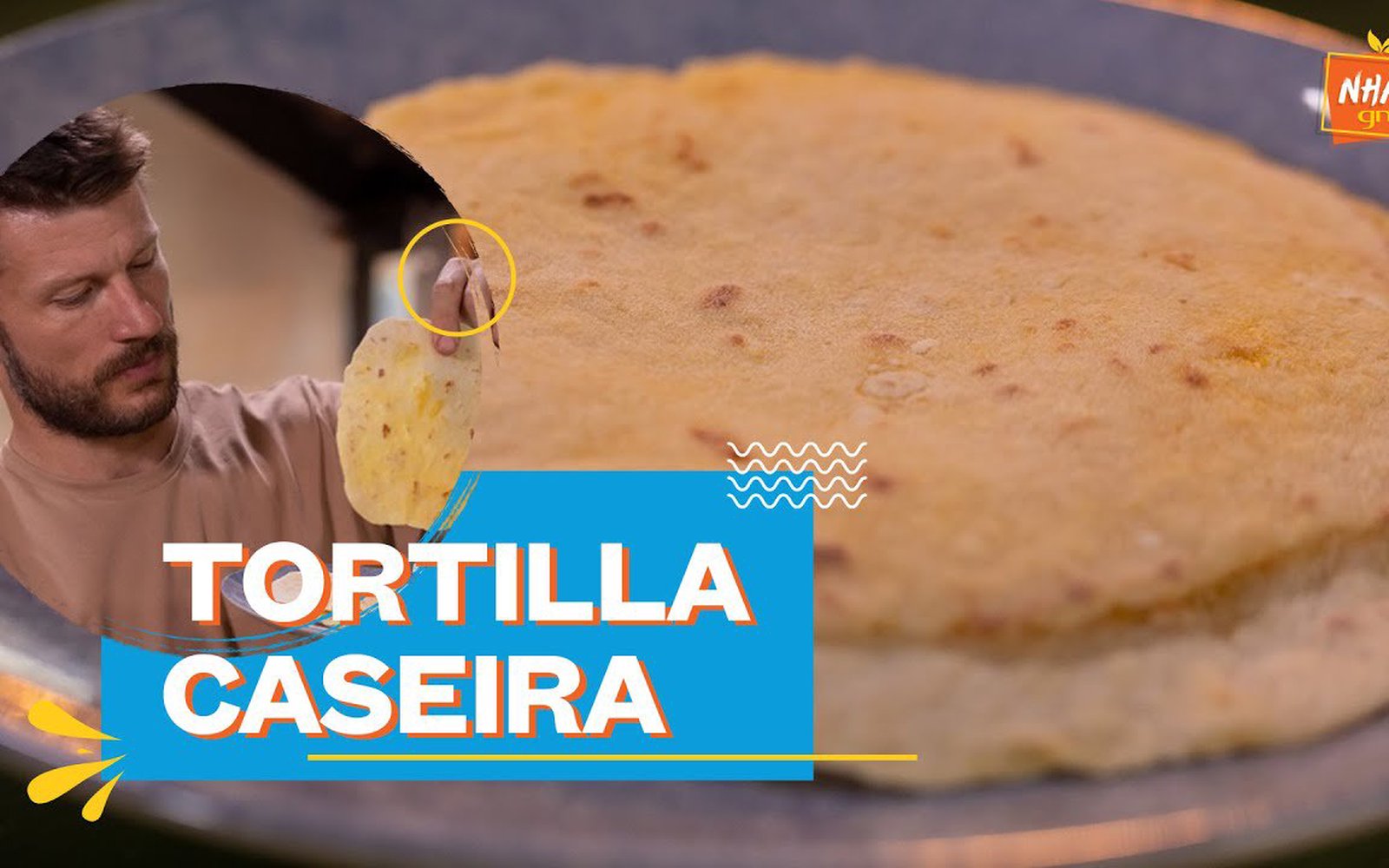 Tortilla caseira de purê de batata