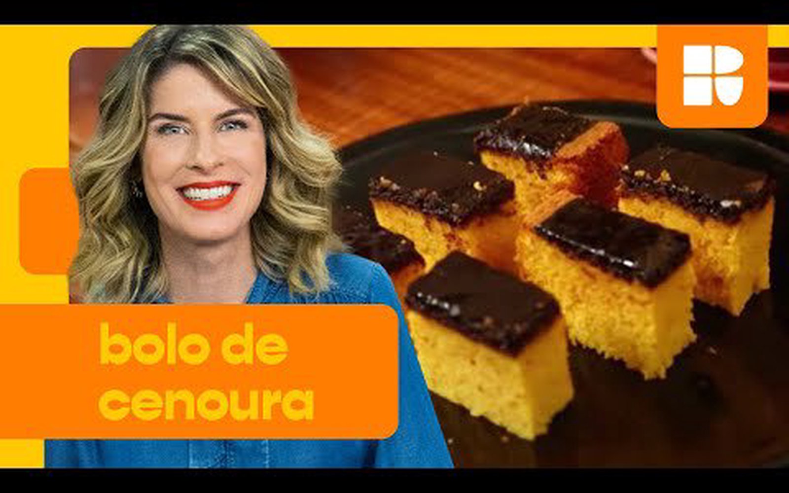 Bolo de cenoura com cobertura de chocolate