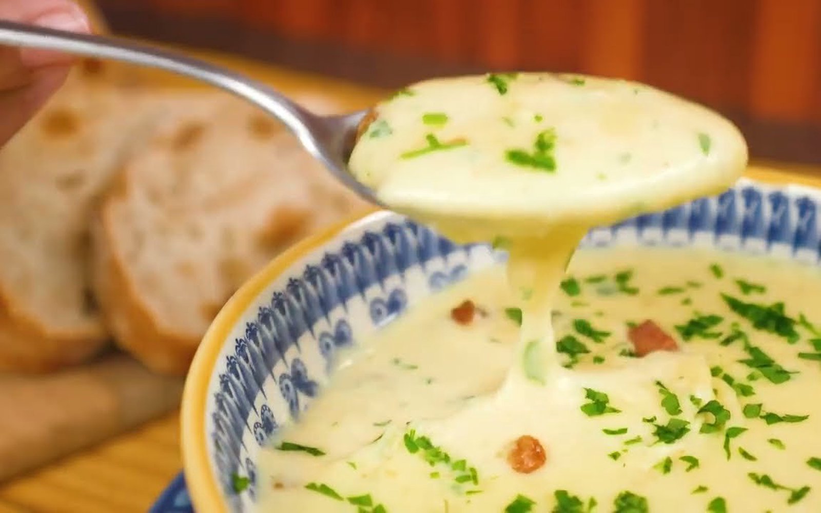Sopa de Mandioquinha com Bacon