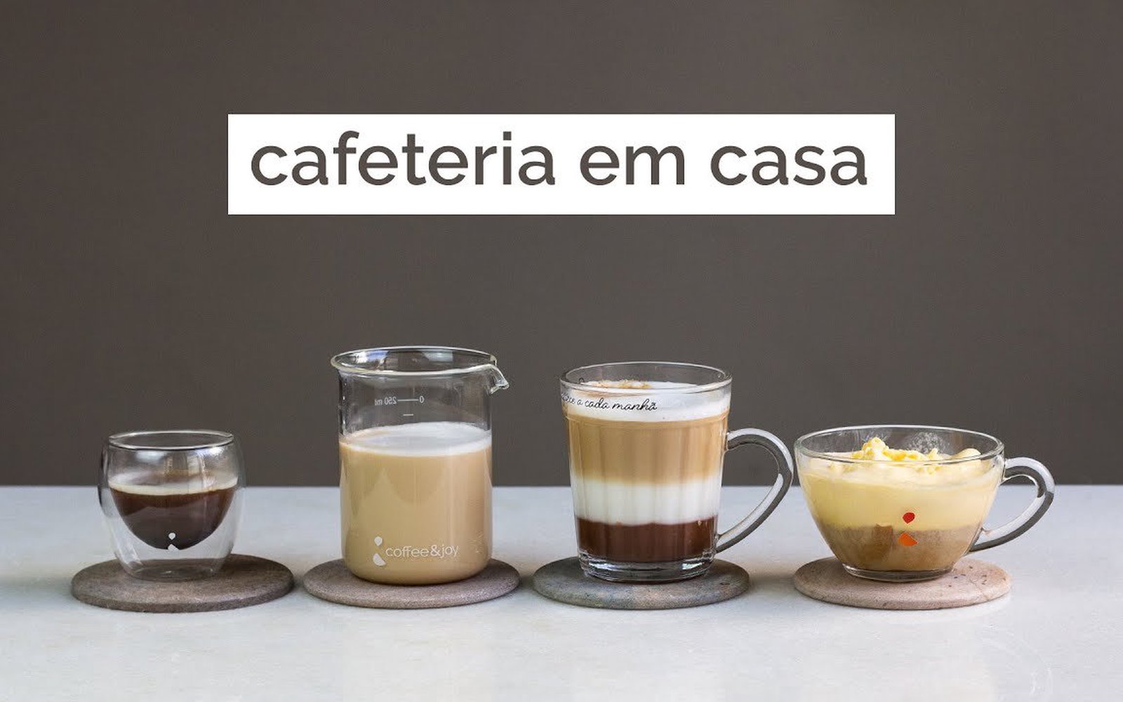 4 Receitas Clássicas de Cafeteria: Macchiato, Latte, Mocha e Affogato