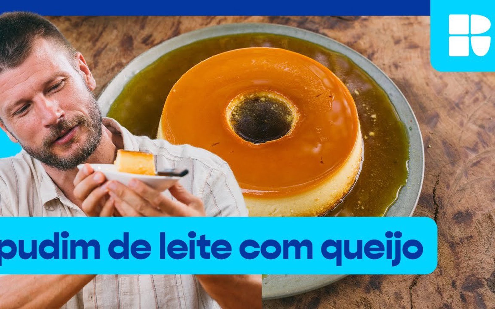 Pudim de leite com queijo