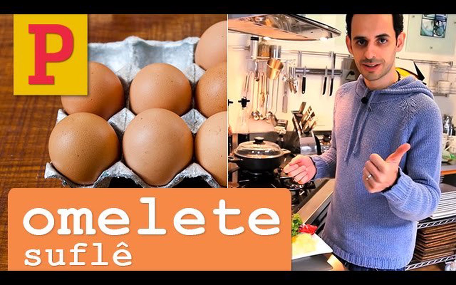 Omelete Suflê com Molho de Queijo e Tomate Grelhado