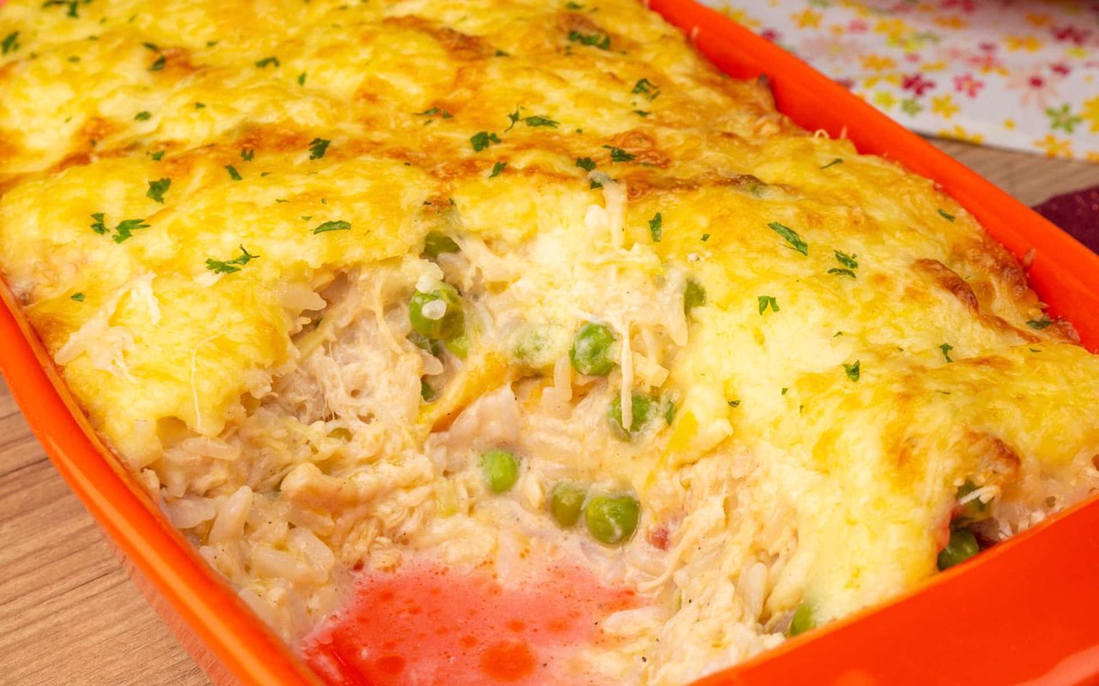 Arroz de Forno Cremoso com Frango - Refeição Completa