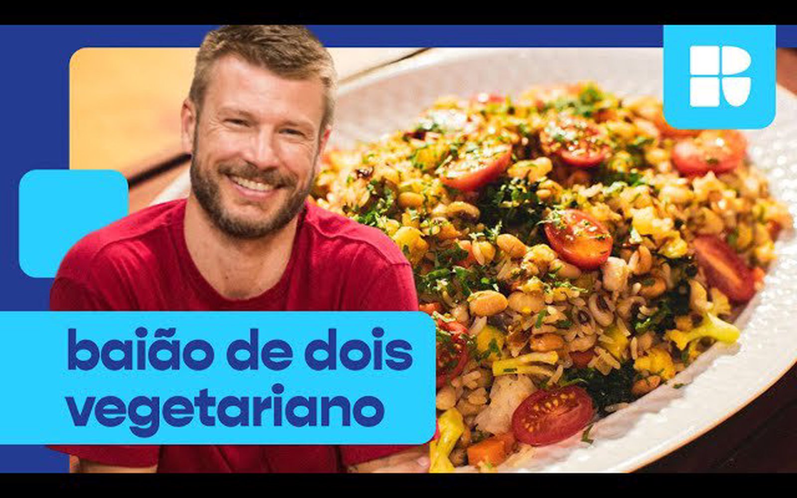 Baião de dois vegetariano com legumes