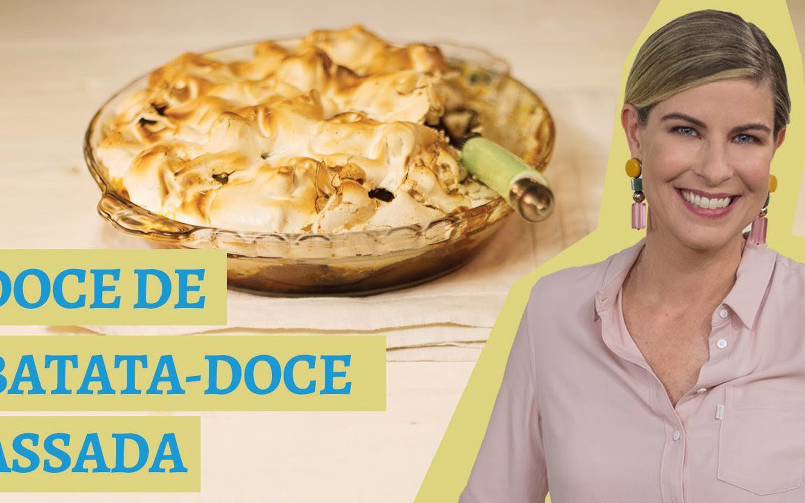 Batata-doce assada com merengue