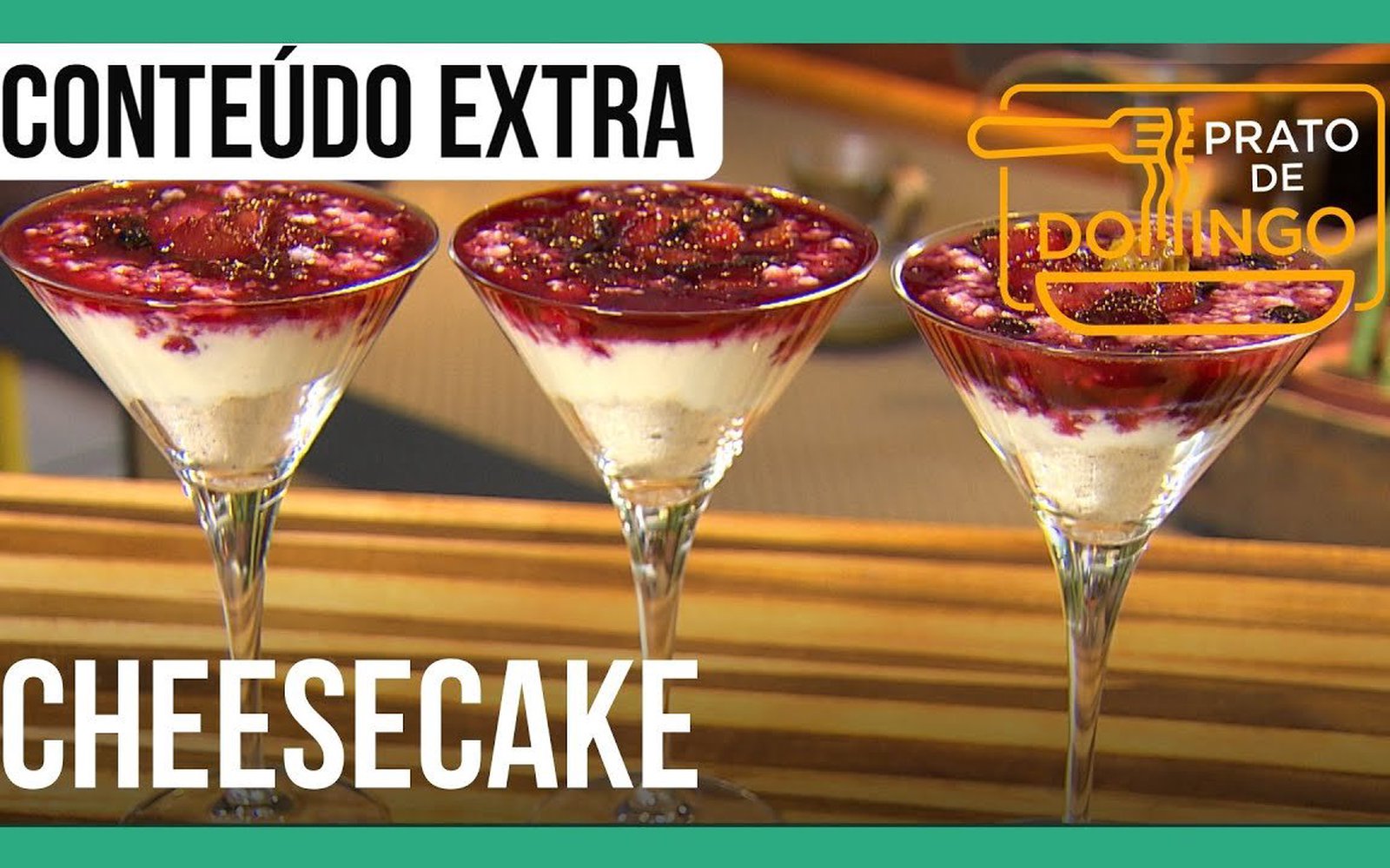 Cheesecake na Taça com Frutas Vermelhas e Cachaça