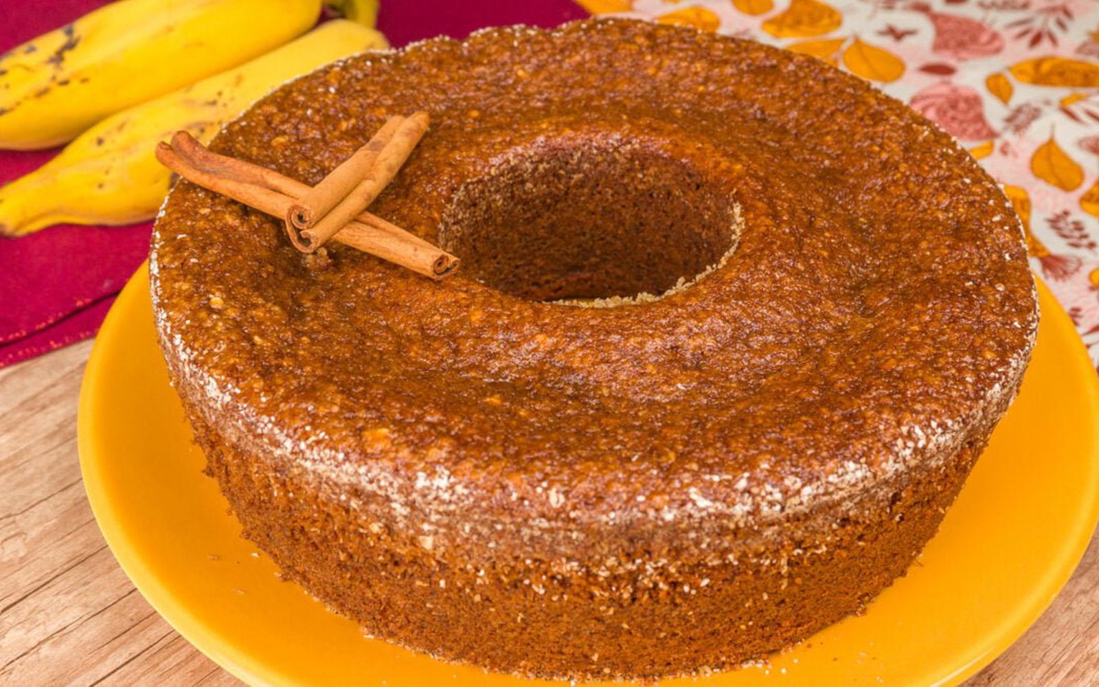 Bolo de Banana com Aveia