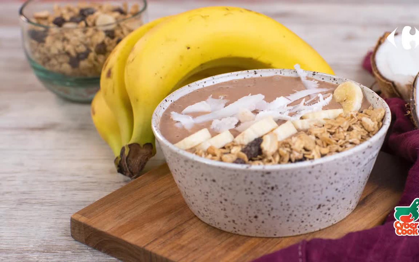 Receita de Bowl de Aveia com Cacau