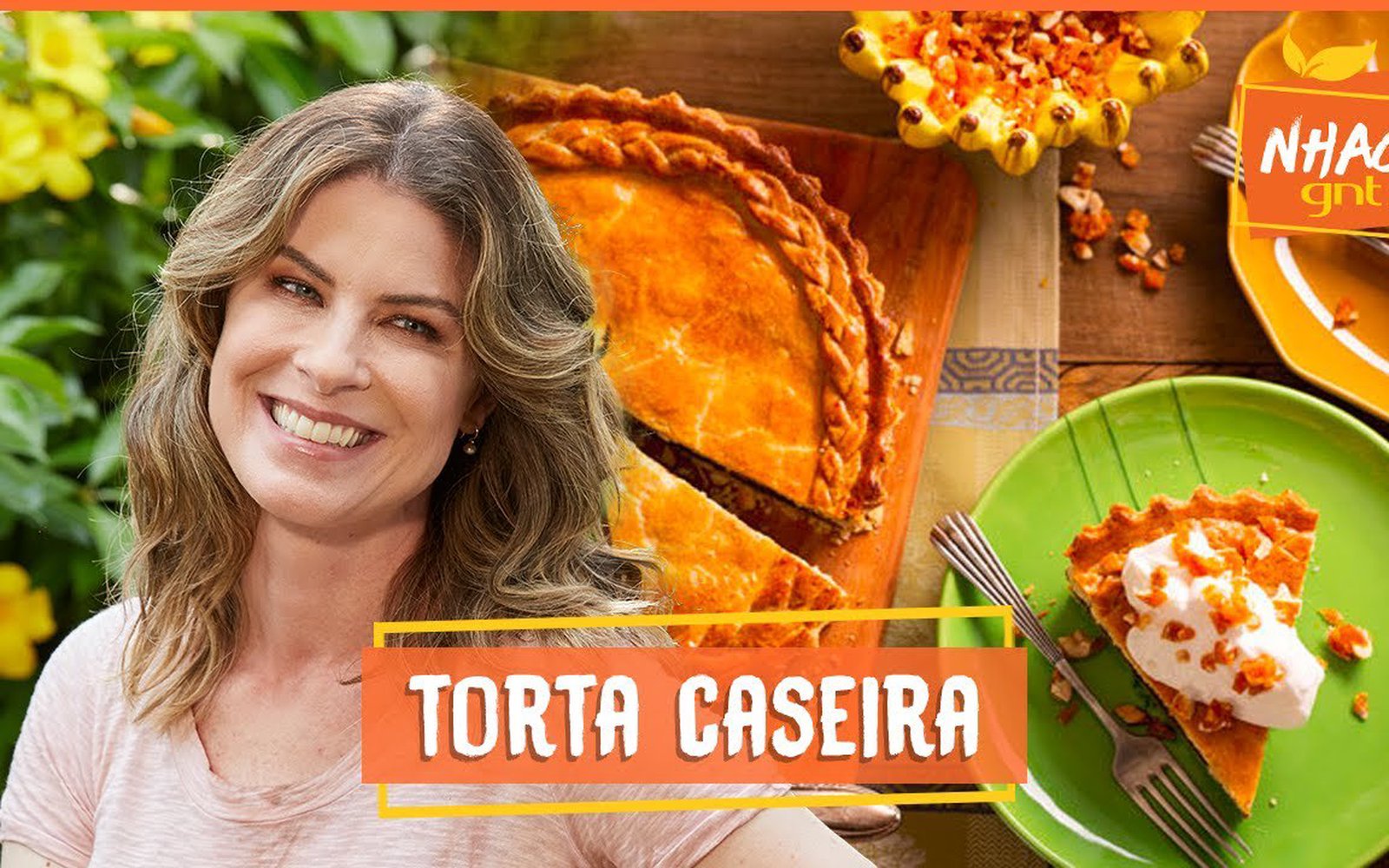 Torta de banana com massa caseira
