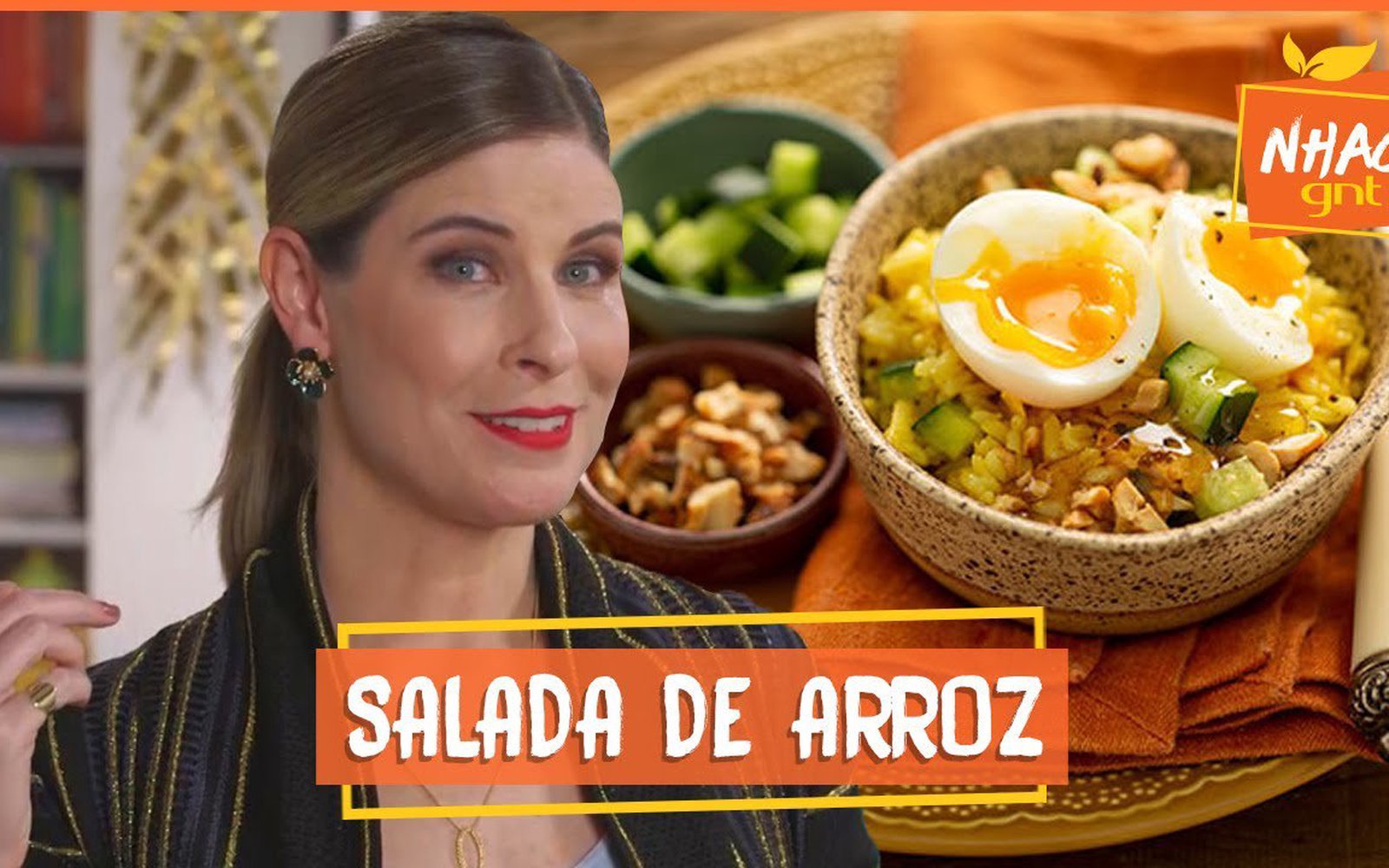 Salada de Arroz com Curry, Pepino e Ovo