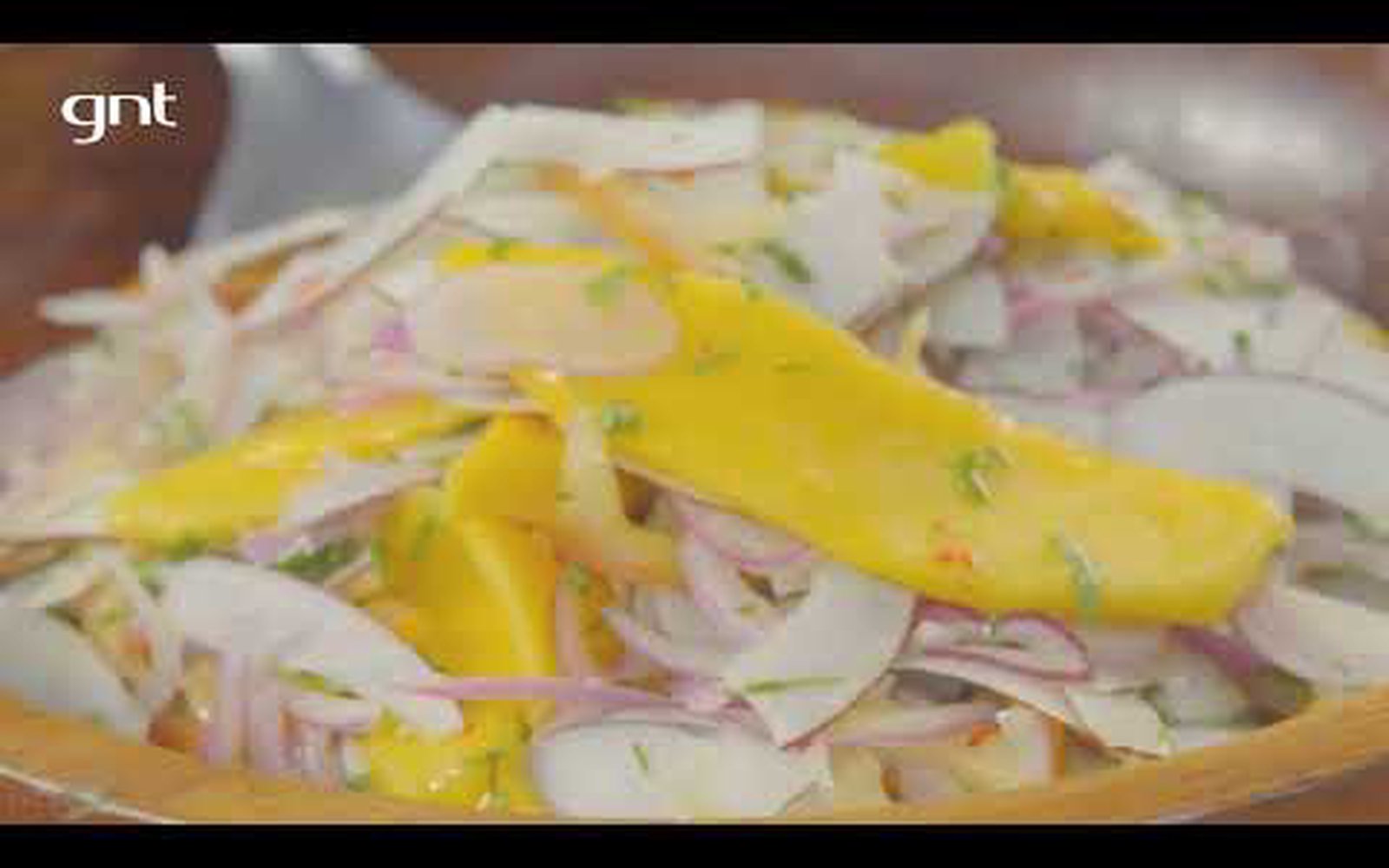 Salada de coco com manga