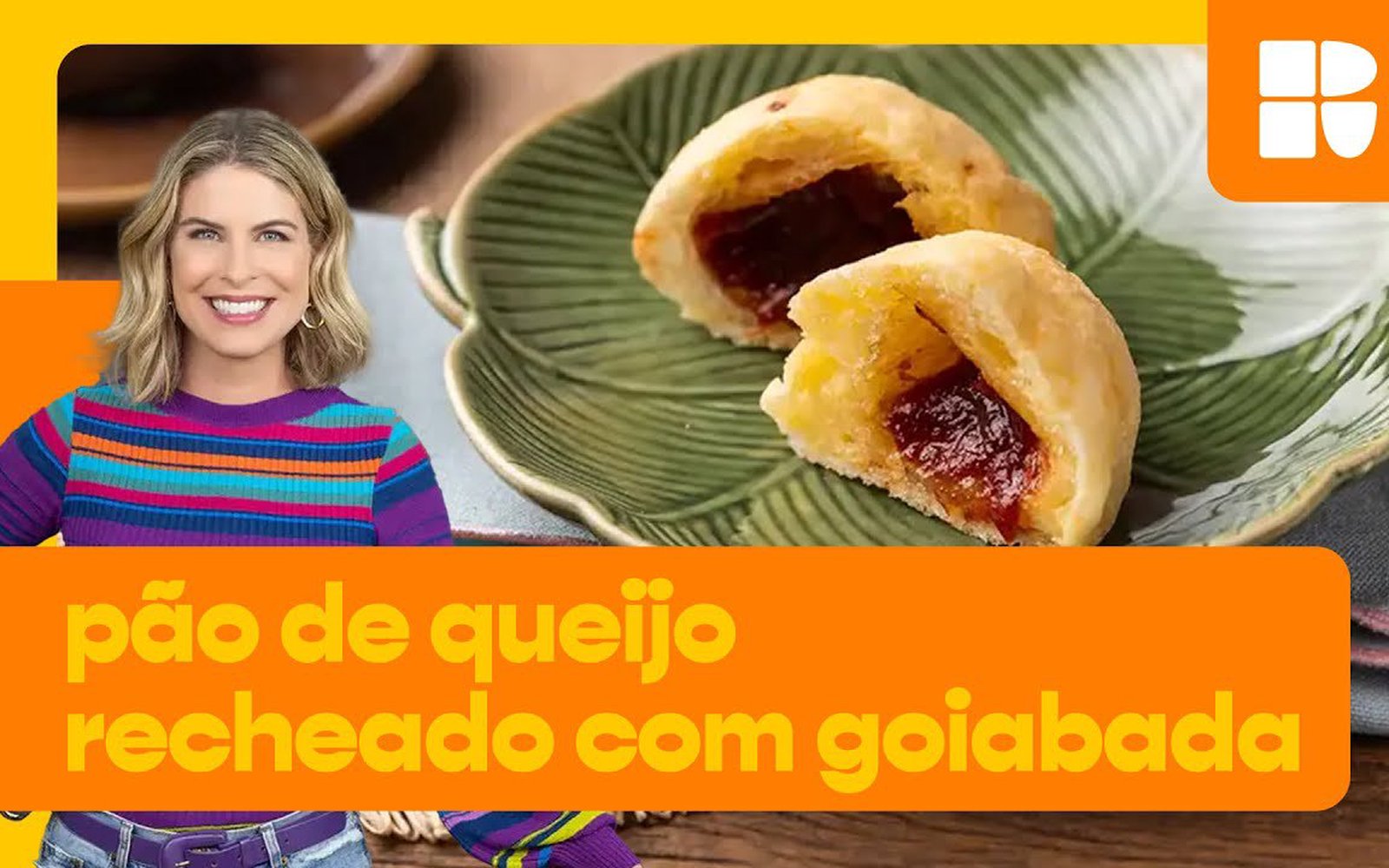 Pão de queijo recheado com goiabada