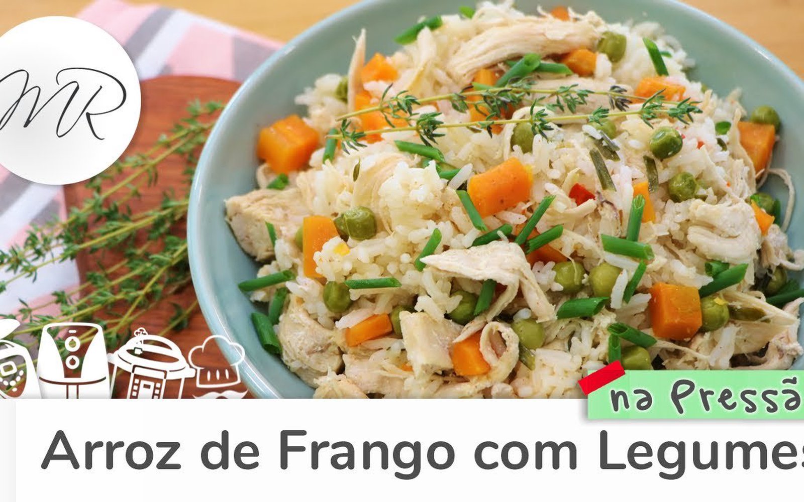 Arroz de Frango com Legumes na Pressão