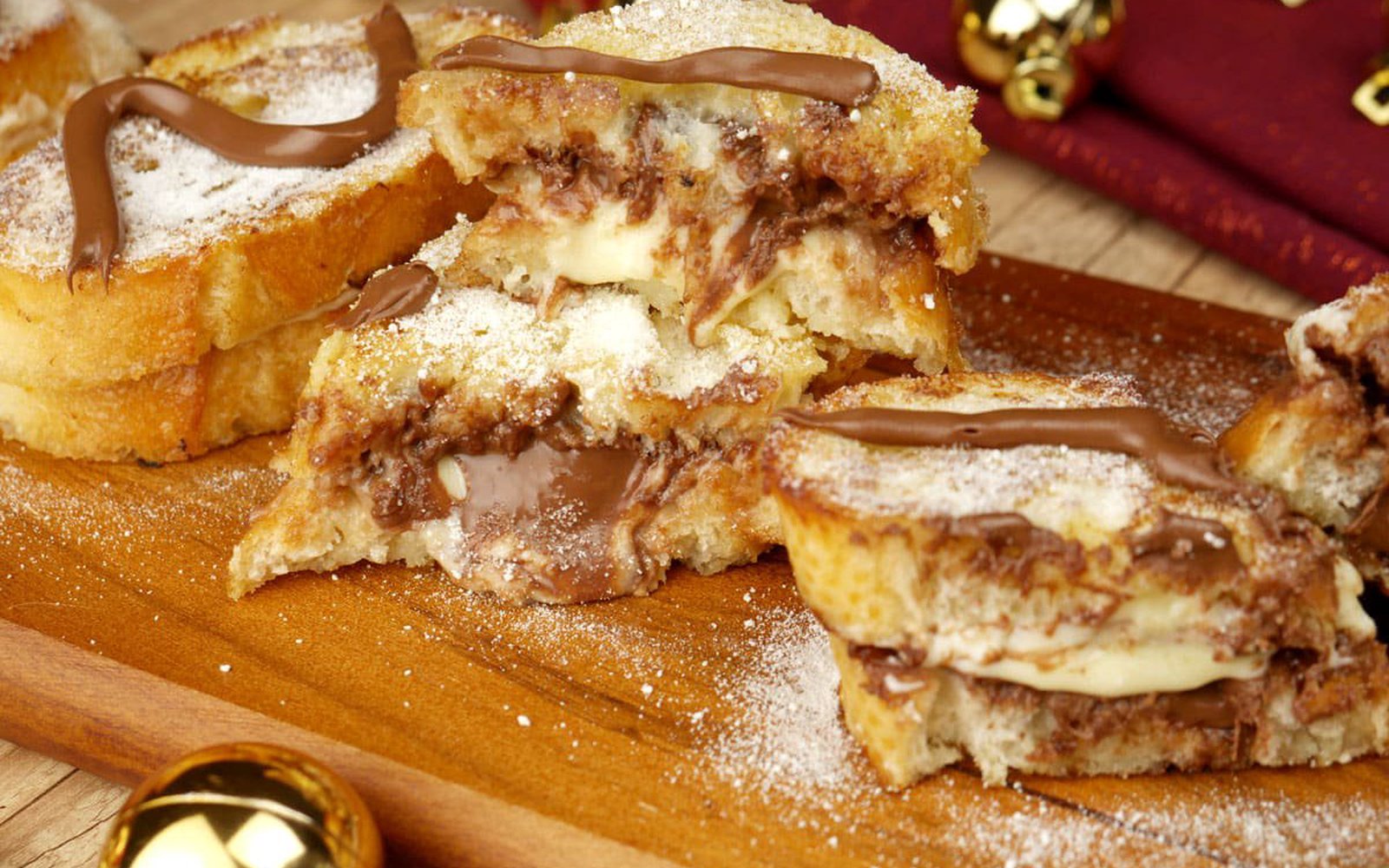 Rabanada recheada de Leite Ninho e Nutella
