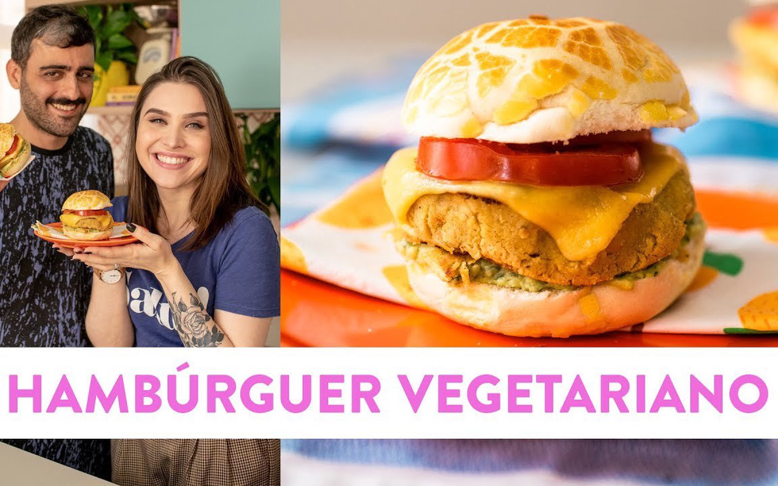 Hambúrguer Vegetariano de Grão de Bico