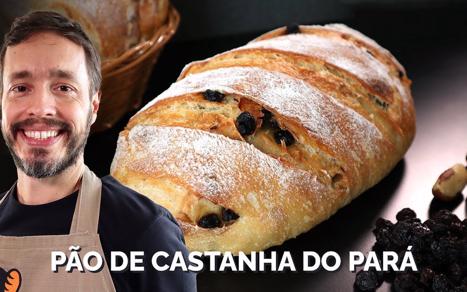 Pão de Castanha-do-Pará e Uva-Passa