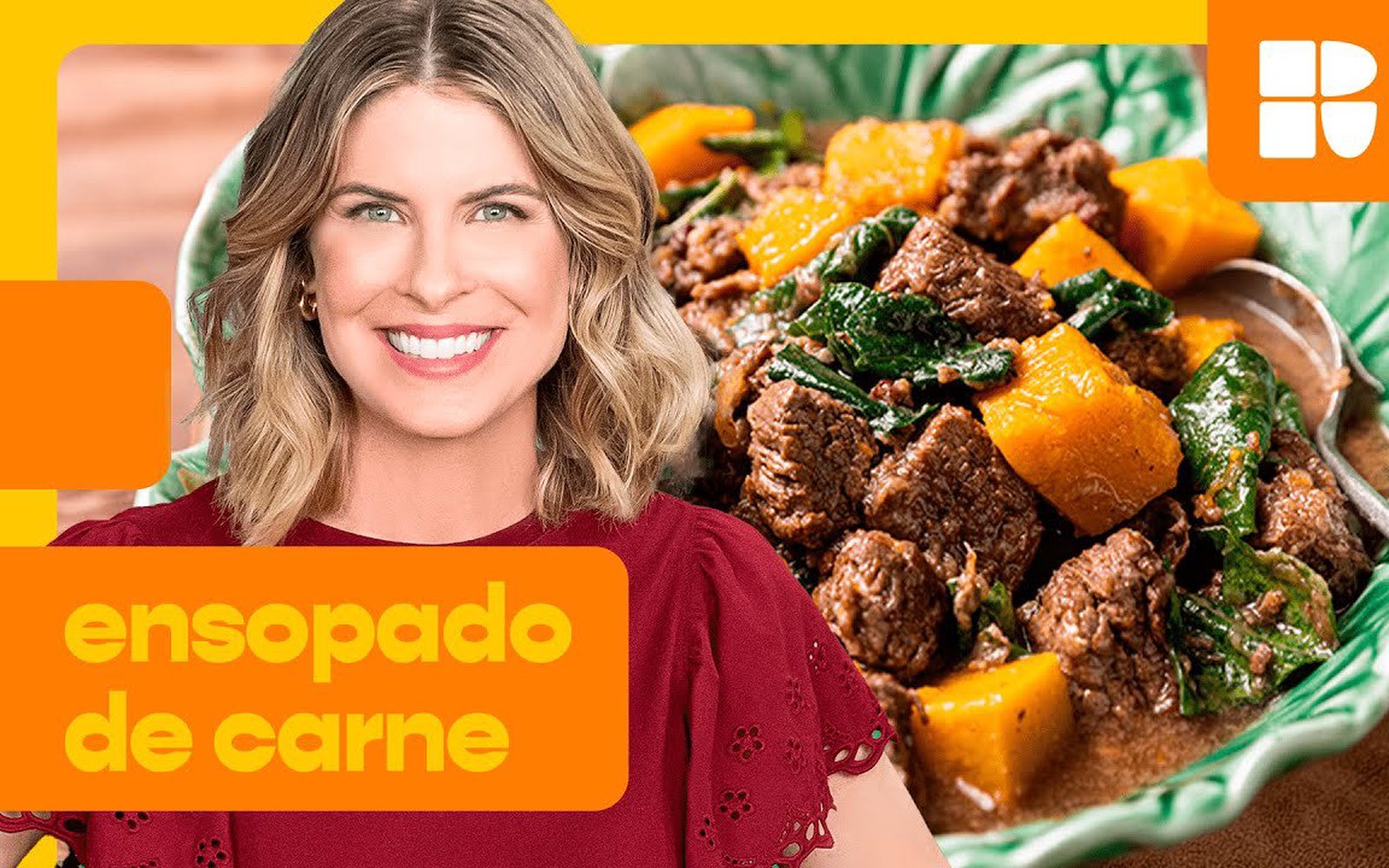 Ensopado de carne com abóbora e couve