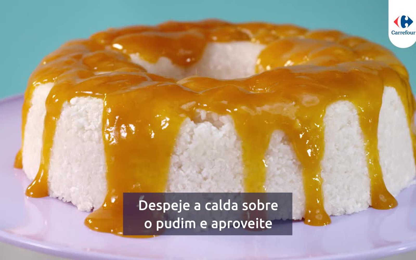 Receita de Pudim de Tapioca com Calda de Manga