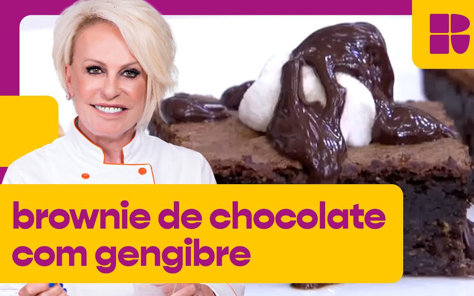 Brownie de Chocolate com Gengibre