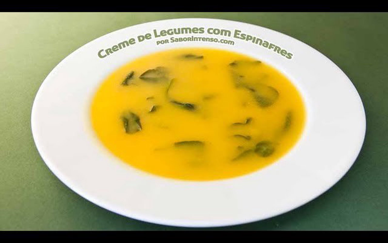 Creme de Legumes com Espinafres