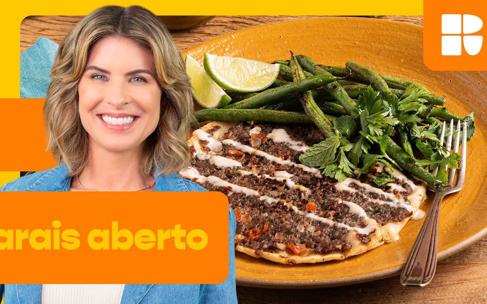Arais aberto: sanduíche de pão sírio com carne