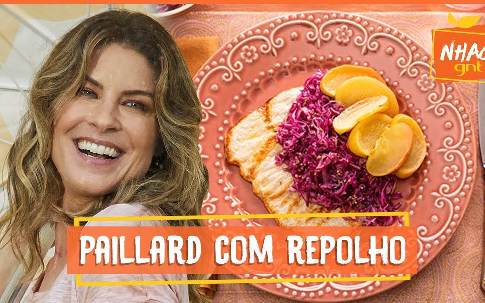 Paillard de Carne de Porco com Repolho Roxo Macerado e Maçã