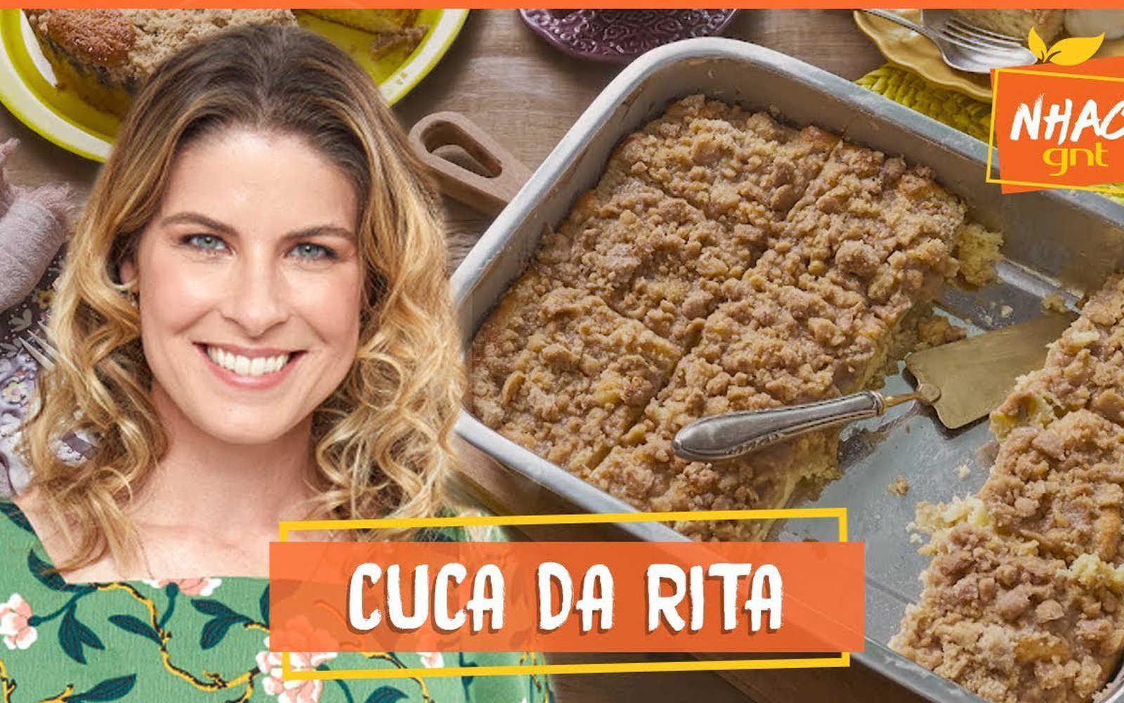 Cuca de Banana com Farofa de Canela