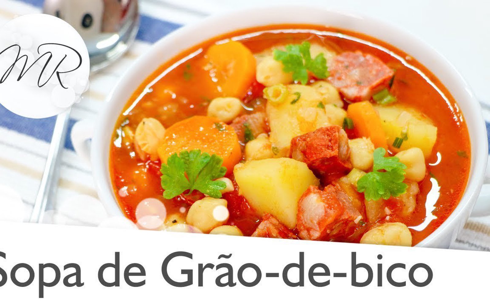 Sopa de Grão-de-Bico com Linguiça na Pressão