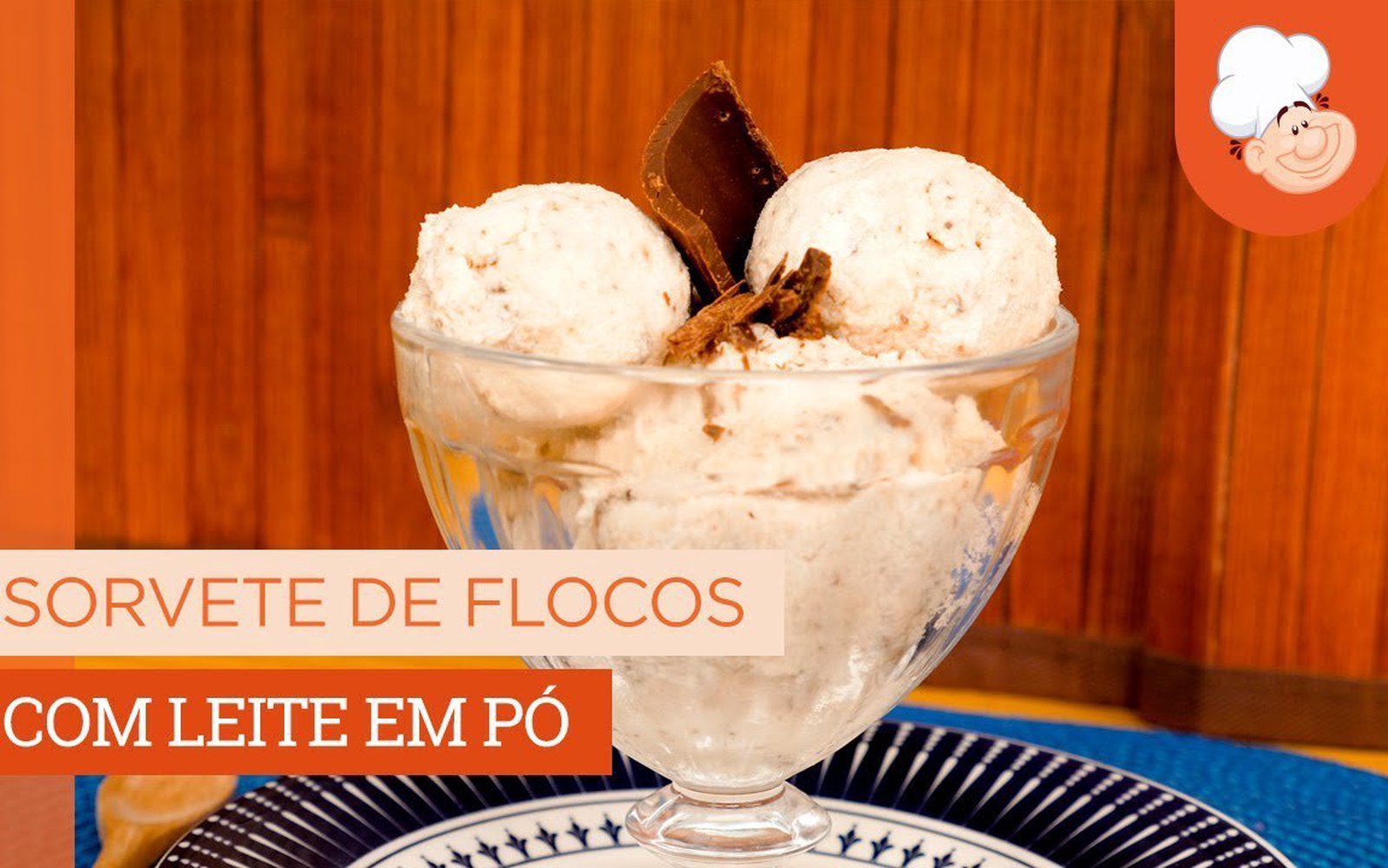 Sorvete de Flocos com Leite em Pó